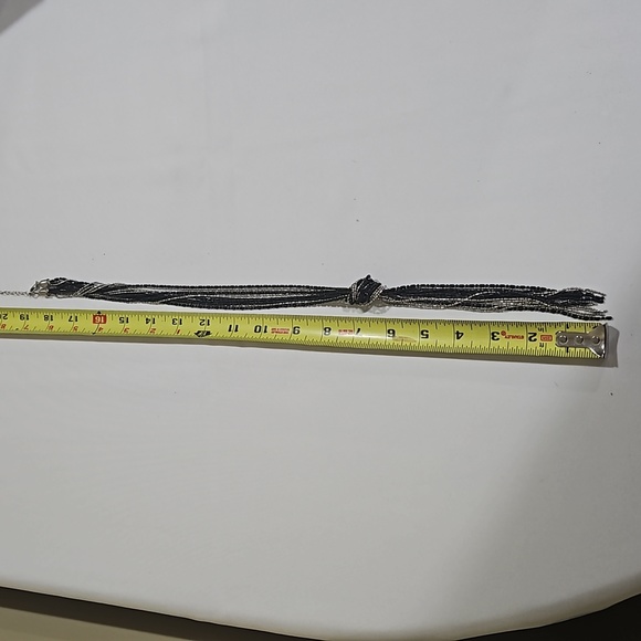 Black and Silver Chain Necklace, OS - Picture 6 of 6